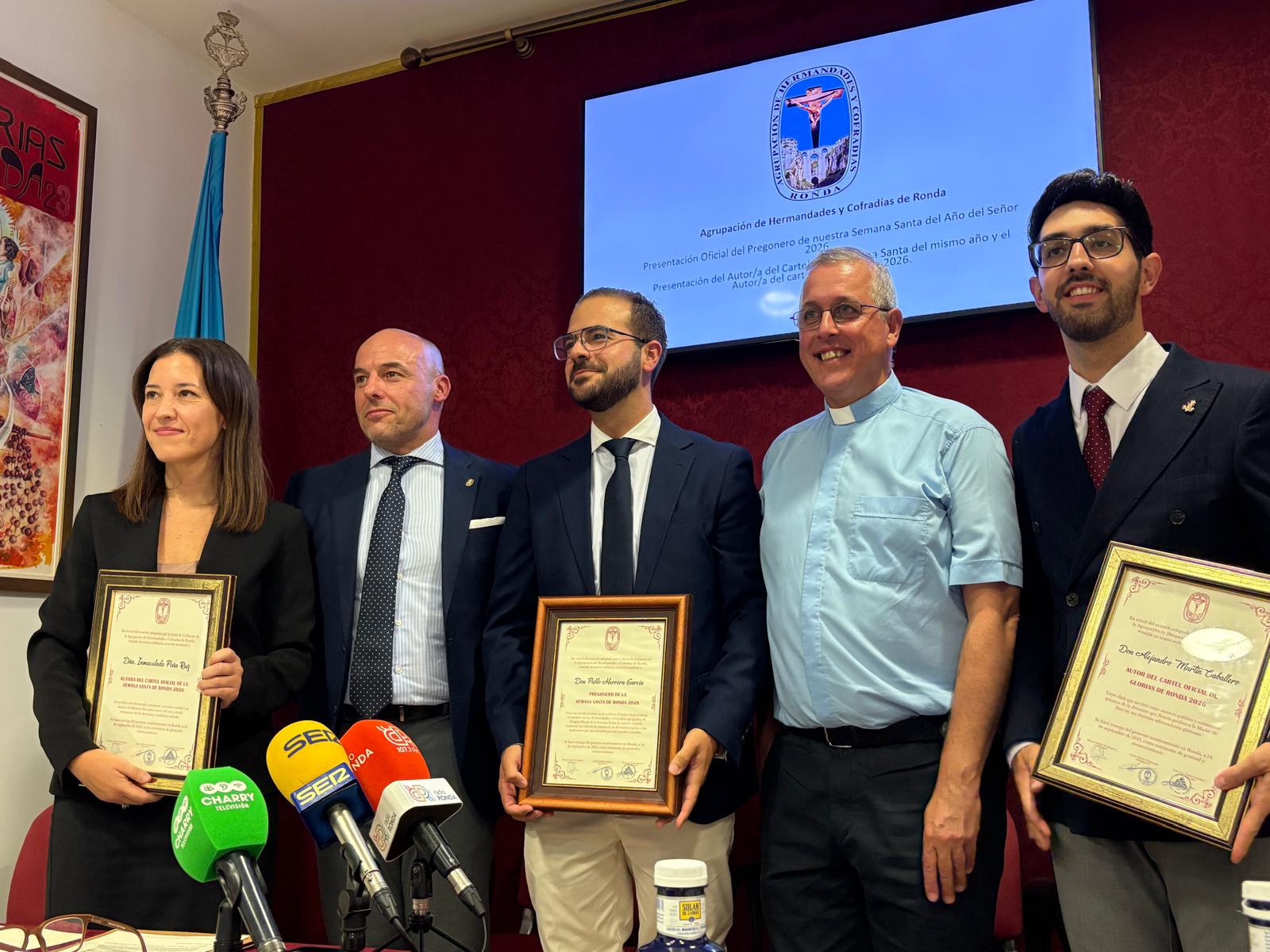 El cofrade rondeño Pablo Herrera será el encargado de pregonar la Semana Santa de Ronda de 2026