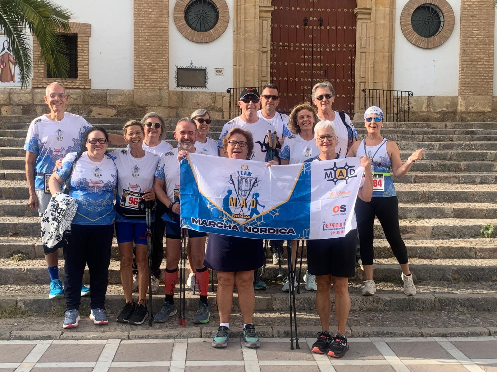 Miembros del equipo deportivo durante la prueba disputada en Ronda.