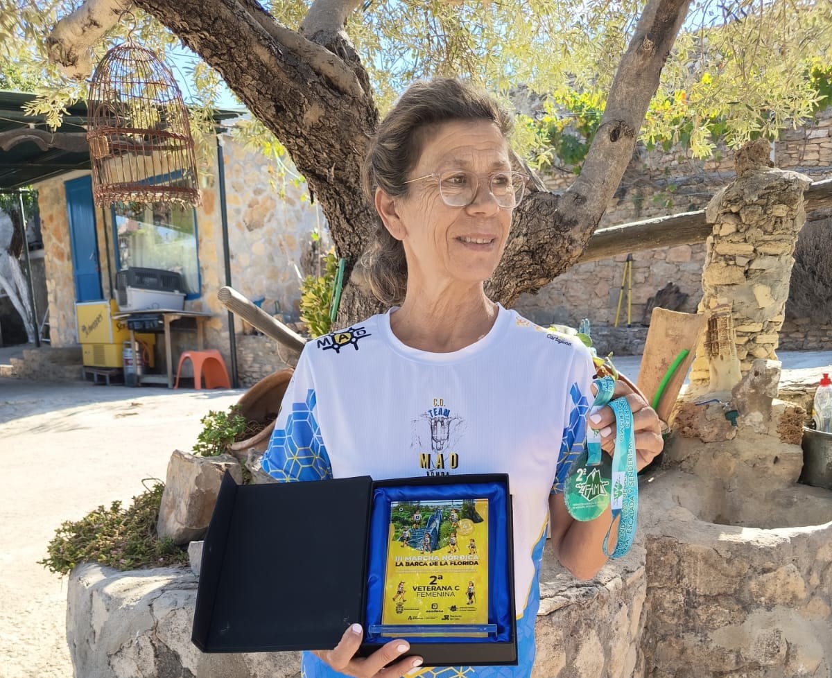 Paz González quedó segunda en la categoría de veteranos.