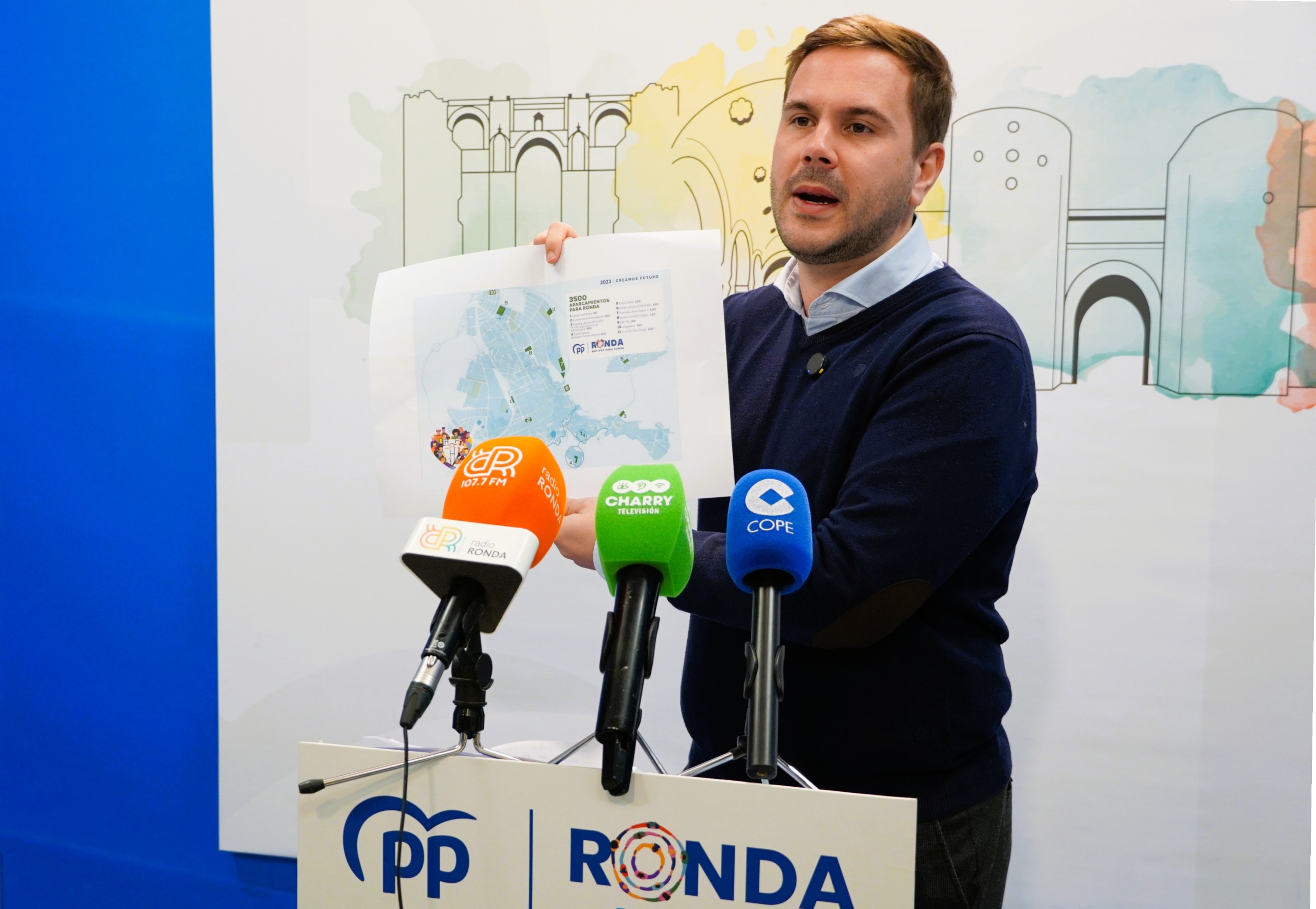 El PP anuncia que en esta legislatura se crearán más de 1.000 nuevas plazas de aparcamiento en Ronda
