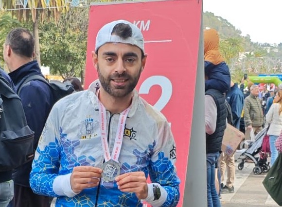 El corredor rondeño al finalizar la prueba.