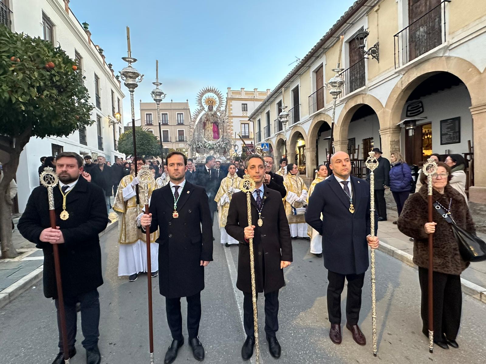 La Virgen de la Paz, patrona de Ronda, ya está en La Merced para su tradicional novena