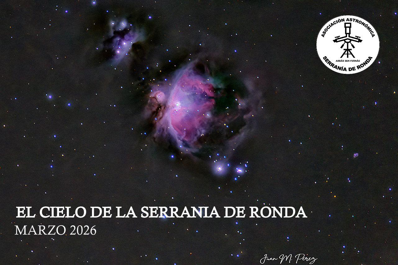 El cielo en Ronda en marzo: El domingo 29 debemos adelantar en 1 hora nuestros relojes