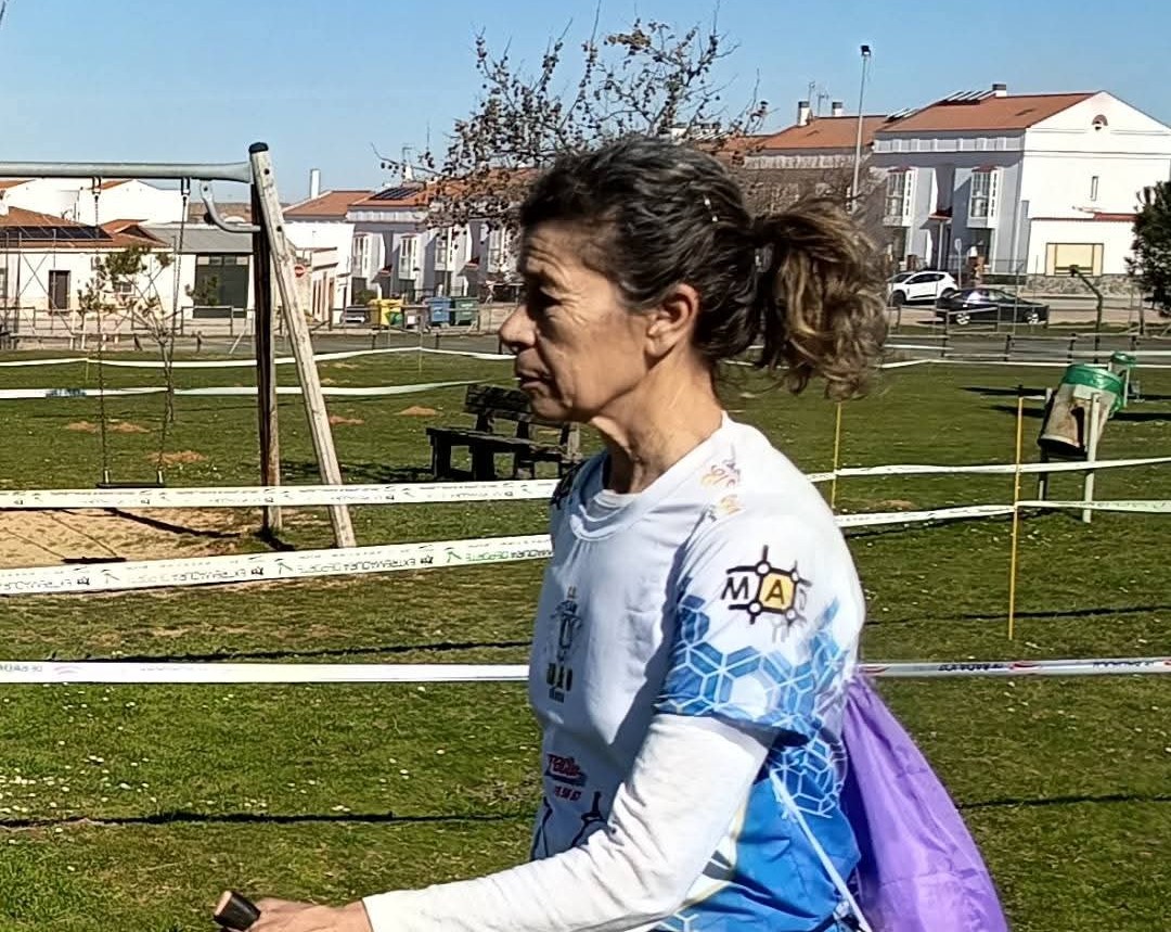 La corredora rondeña Paz González durante la prueba deportiva.