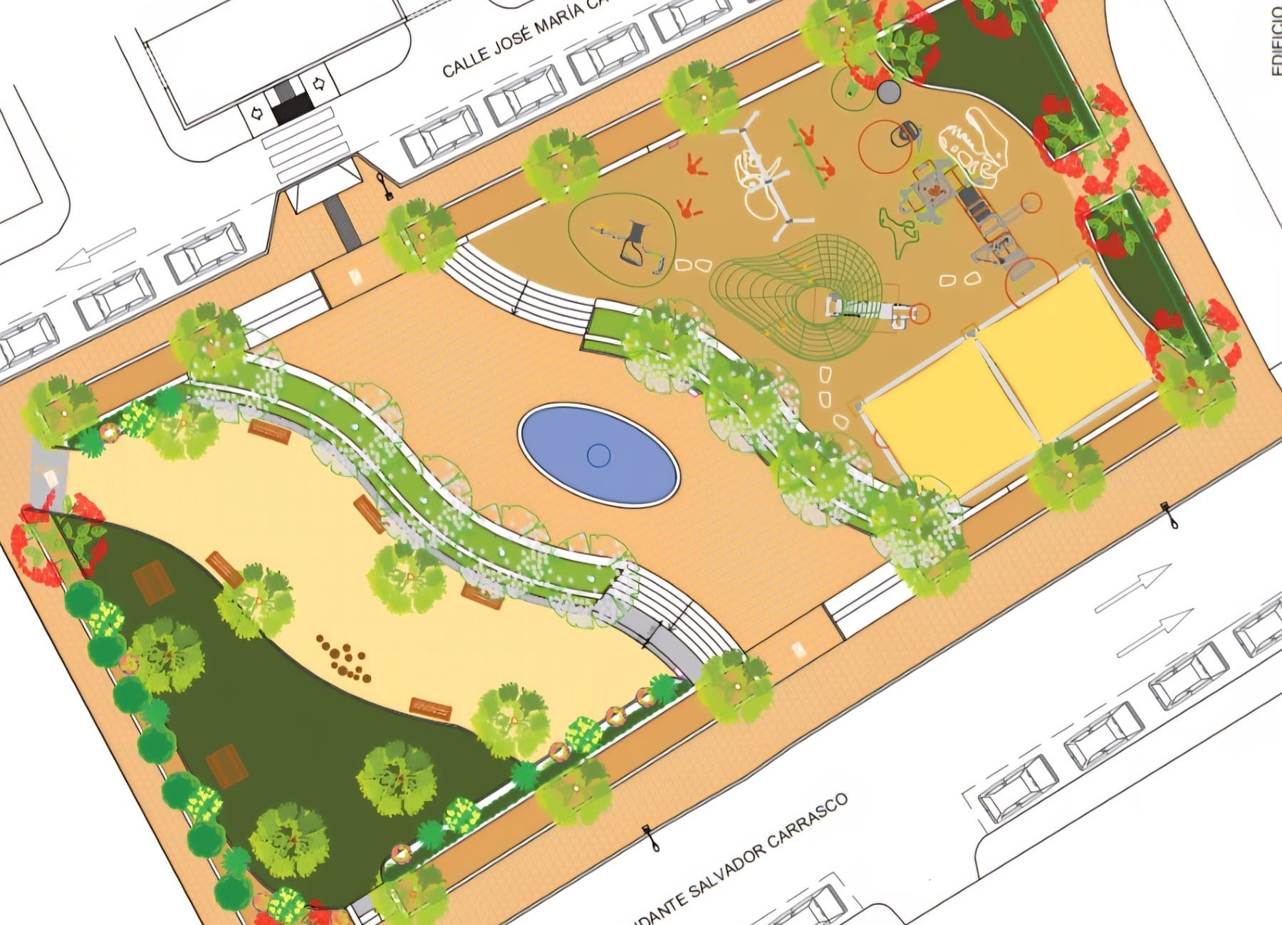El nuevo parque contará con diferentes espacios destinados al ocio y al recreo.