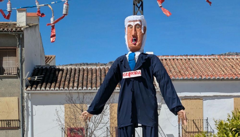 Israel protesta por la quema de un muñeco de Netanyahu en El Burgo