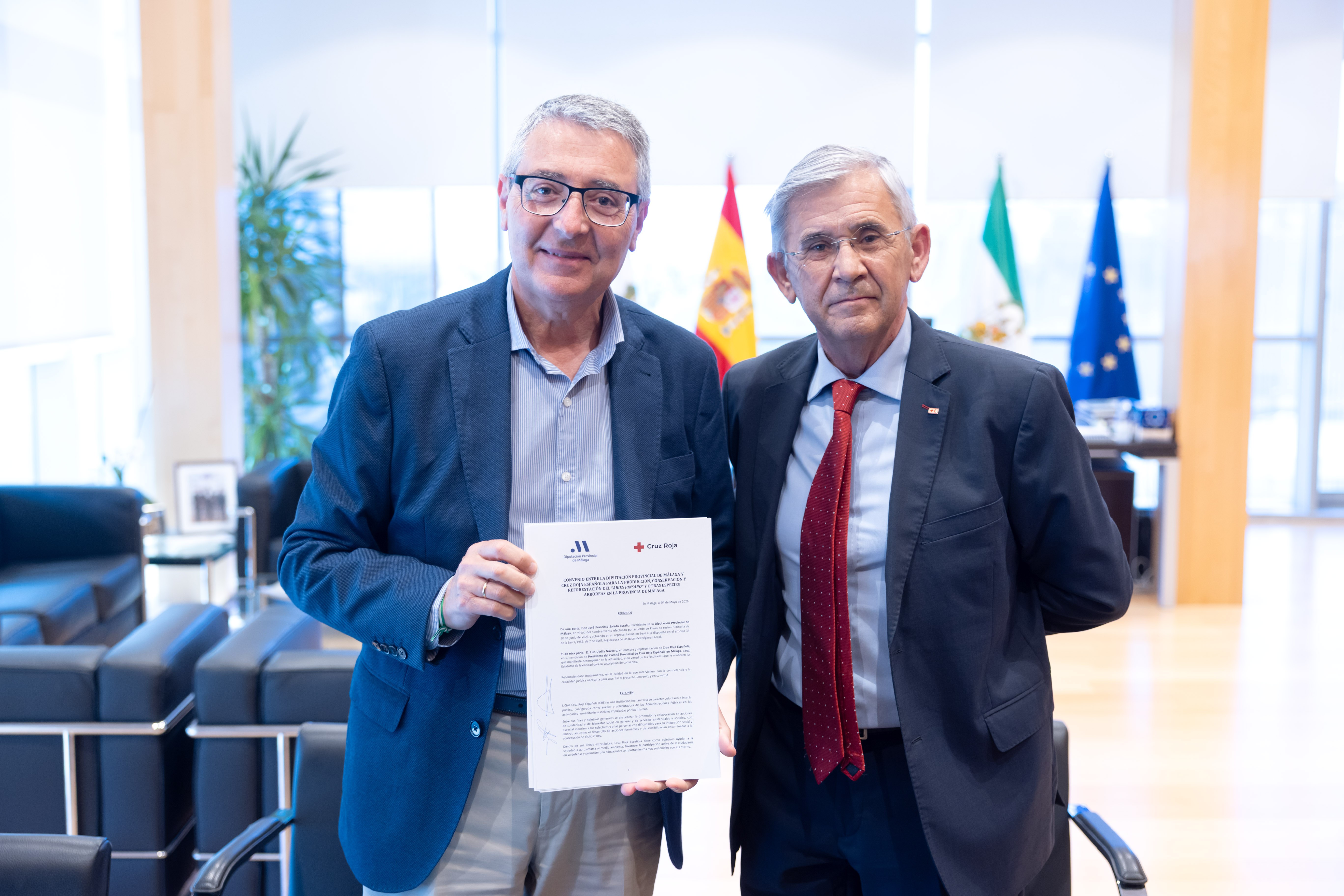 La Diputación de Málaga y Cruz Roja impulsan un convenio para reforzar la conservación del pinsapo y promover la sostenibilidad en la provincia
