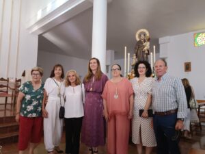 Representación de la Hermandad de la Pollinica y el Ayuntamiento.