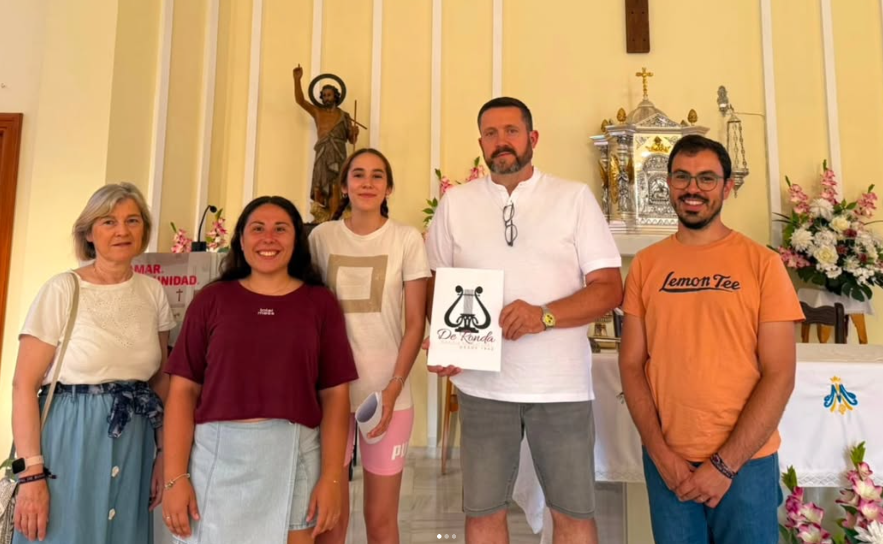 Firma del acuerdo entre la Banda Municipal de Ronda y la Asociación de San Juan. Foto: Banda Municipal de Ronda.