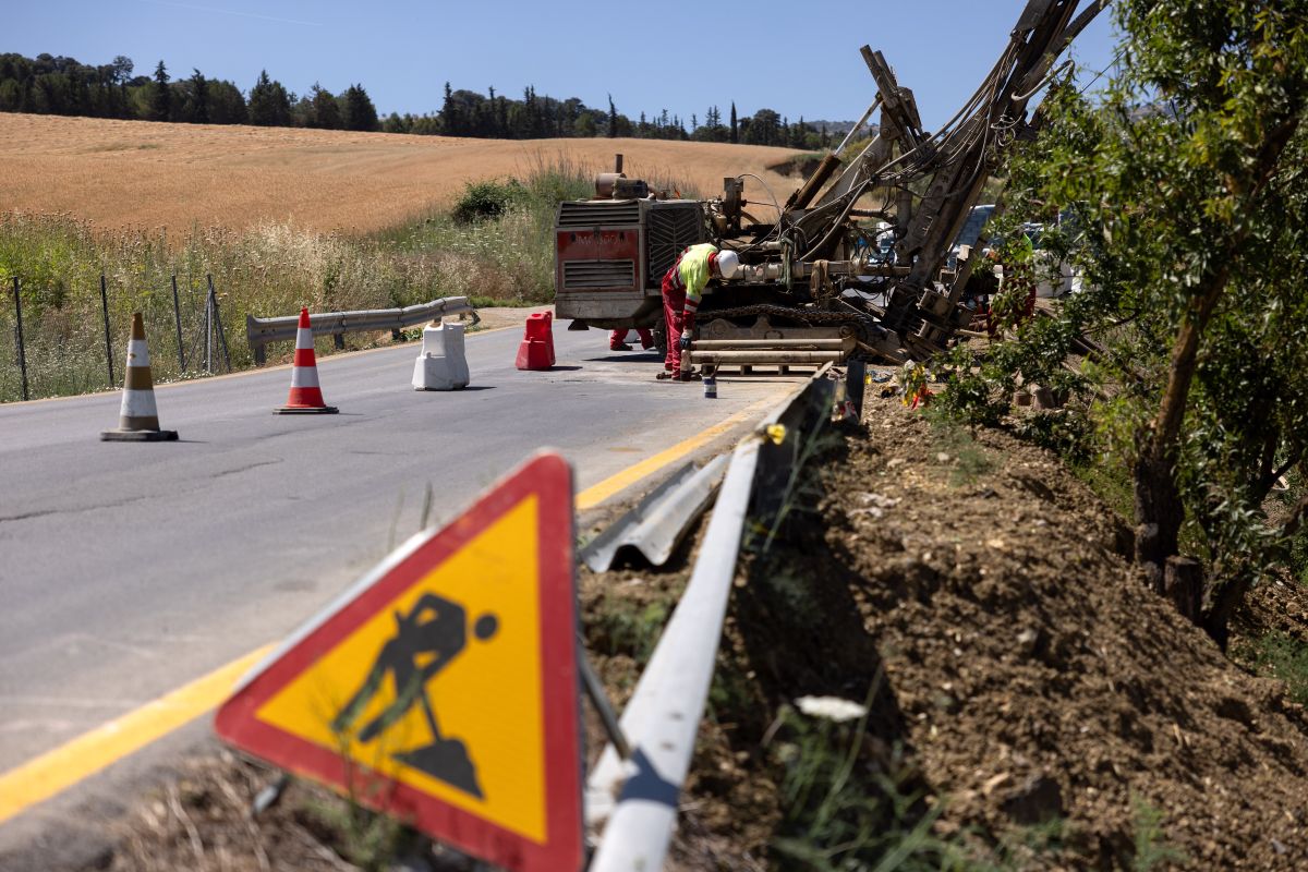 Obras que se están realizando entre Ronda y Benoaján.