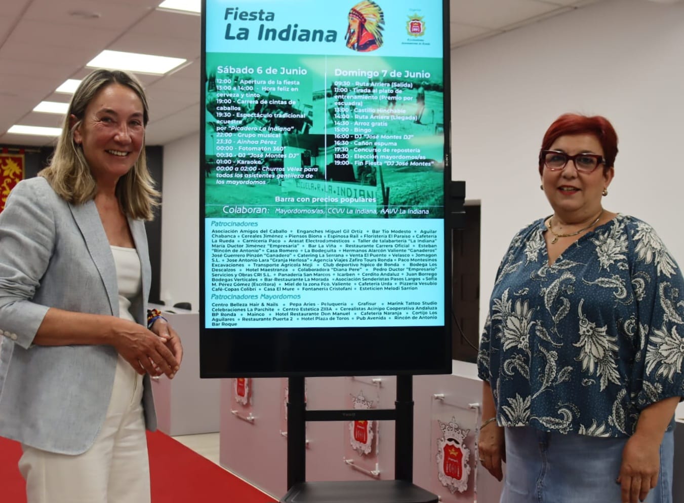 Presentación de las fiestas de La Indiana.
