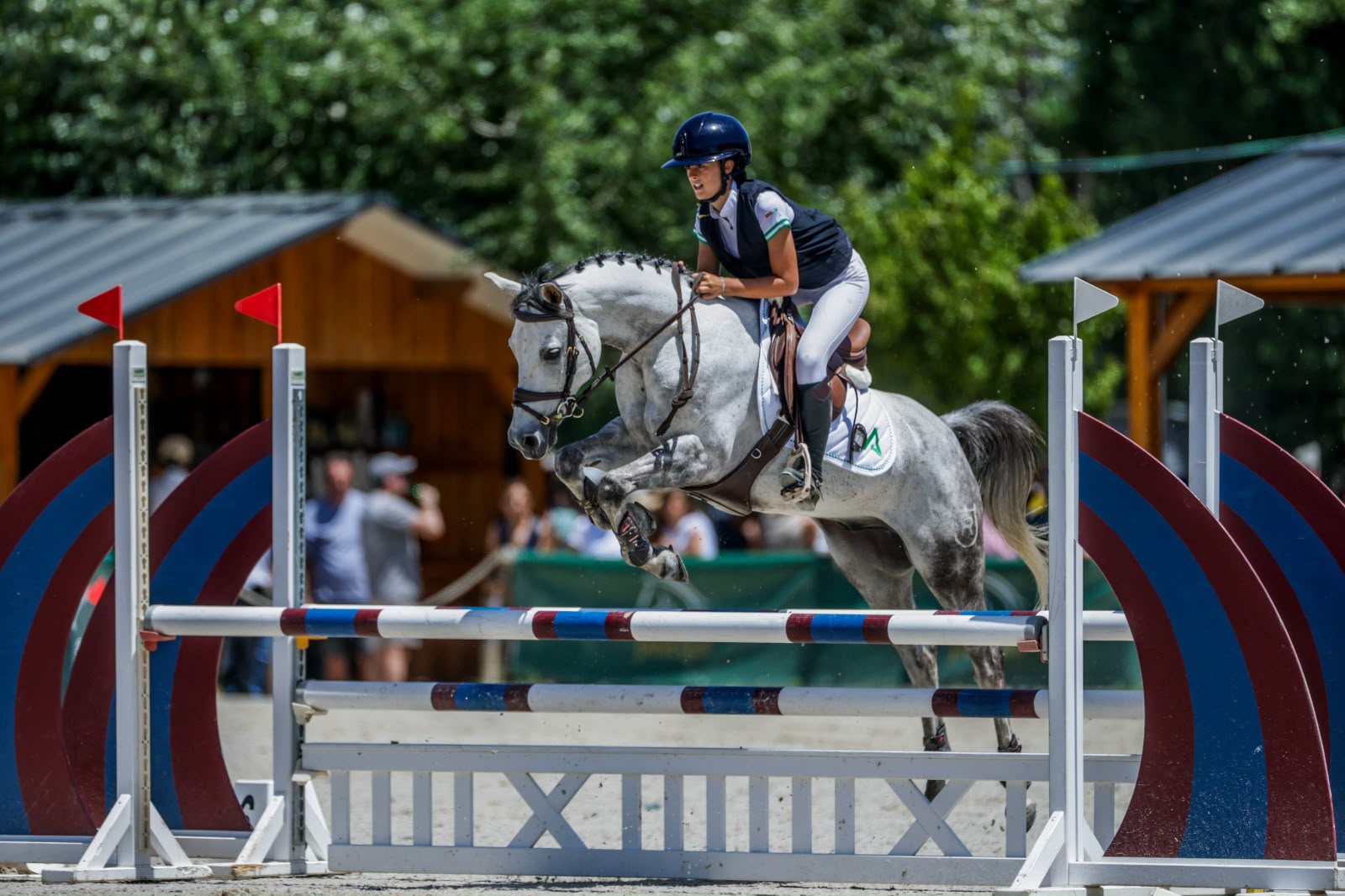 Cayetana Lara Rosado durante la competición de equitación.