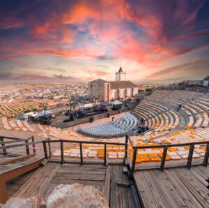 Vista panorámica del Teatro Romano de Medellín.