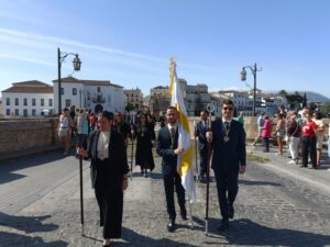 Representación de la Hermandad de la Pollinica en el cortejo.