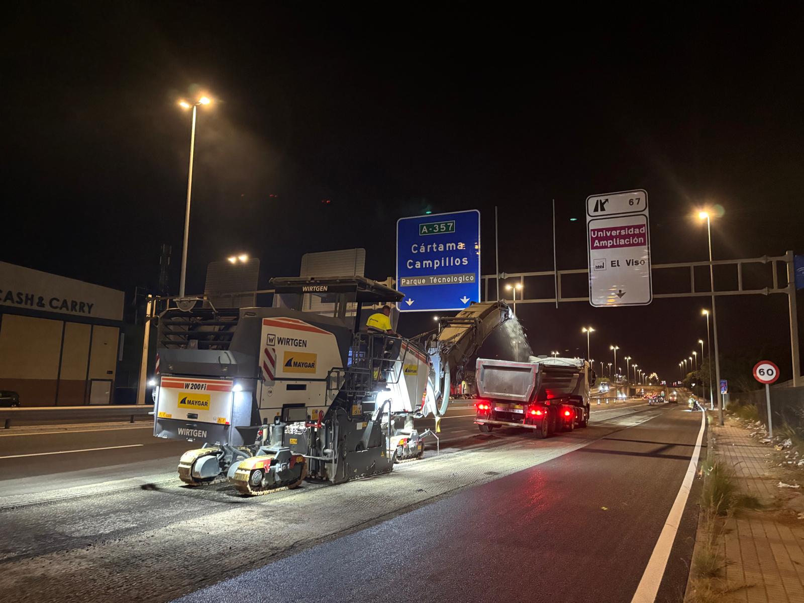 Plan de asfaltado en las carreteras afectadas.