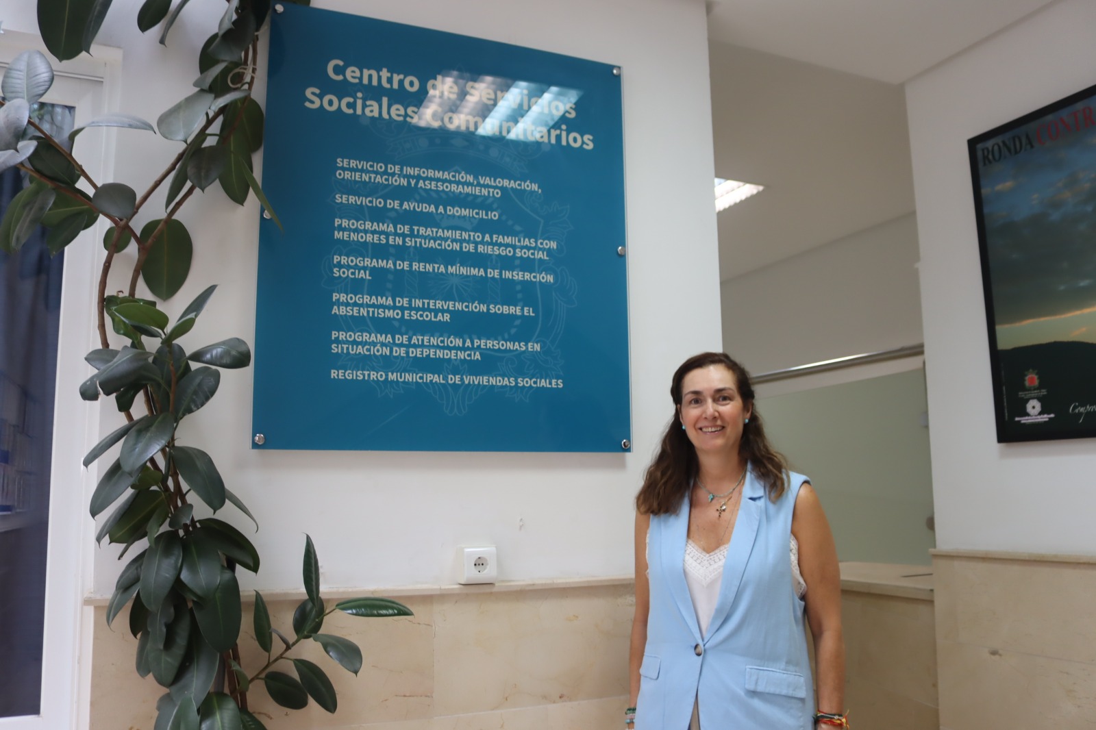 Cristina Durán en el Centro de Servicios Sociales del Ayuntamiento de Ronda.