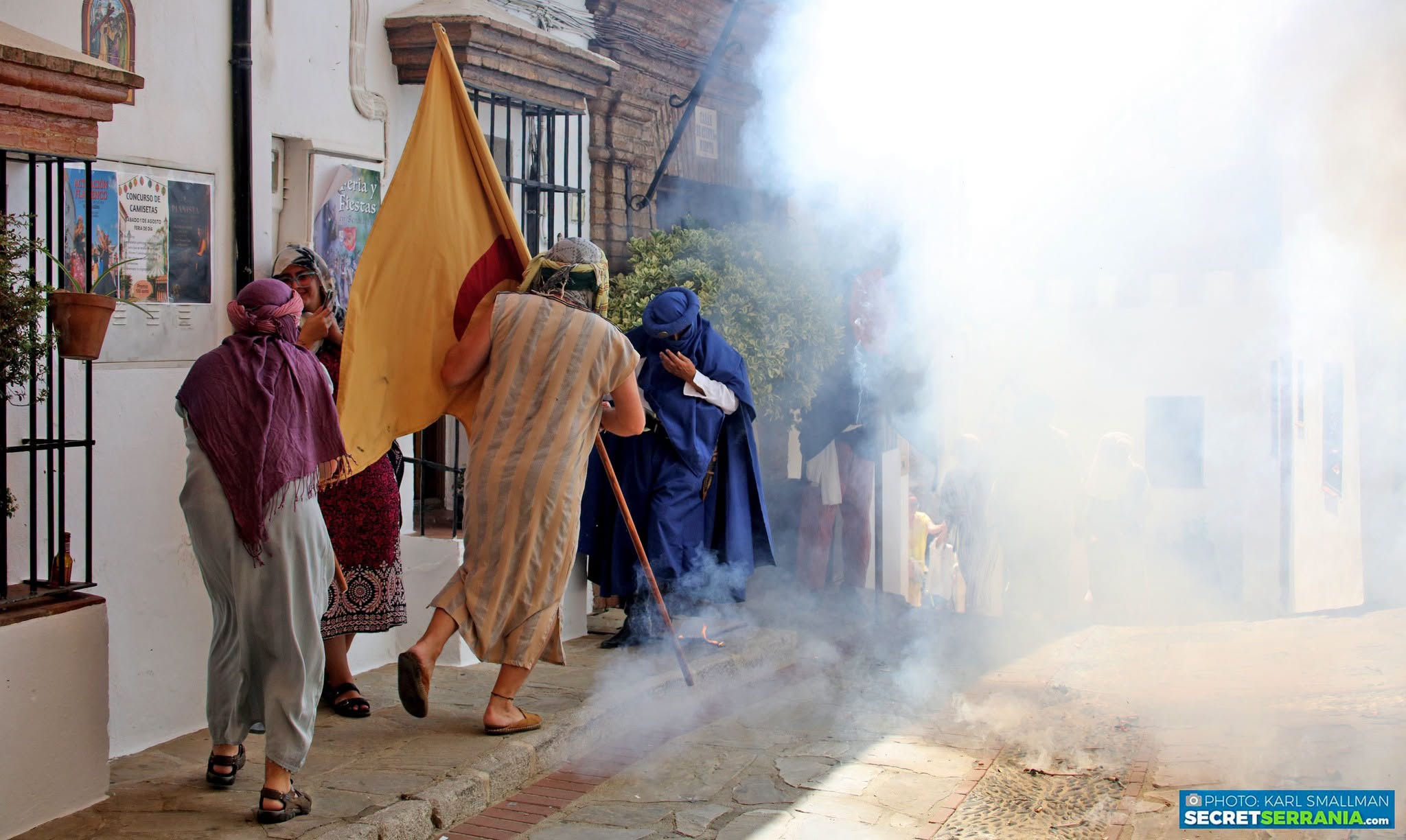 Las recreaciones históricas se han celebrado en la plaza de Benalauría. Foto: Karl Smallman.