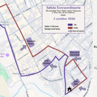 Recorrido de la procesión extraordinaria.