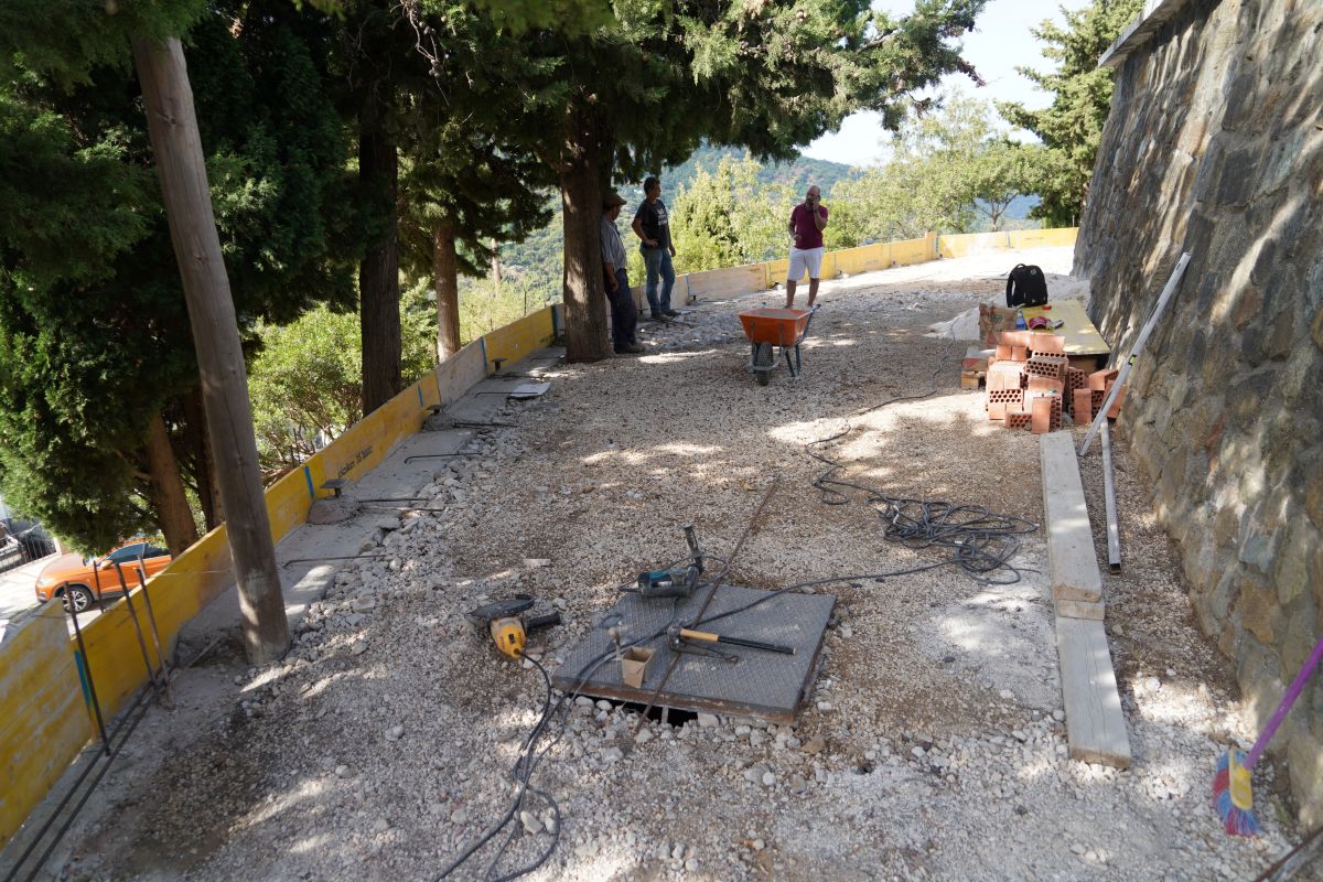 Obras realizadas en el Mirador de la Era de la Llaná. Foto: José Antonio Gallardo Pérez.