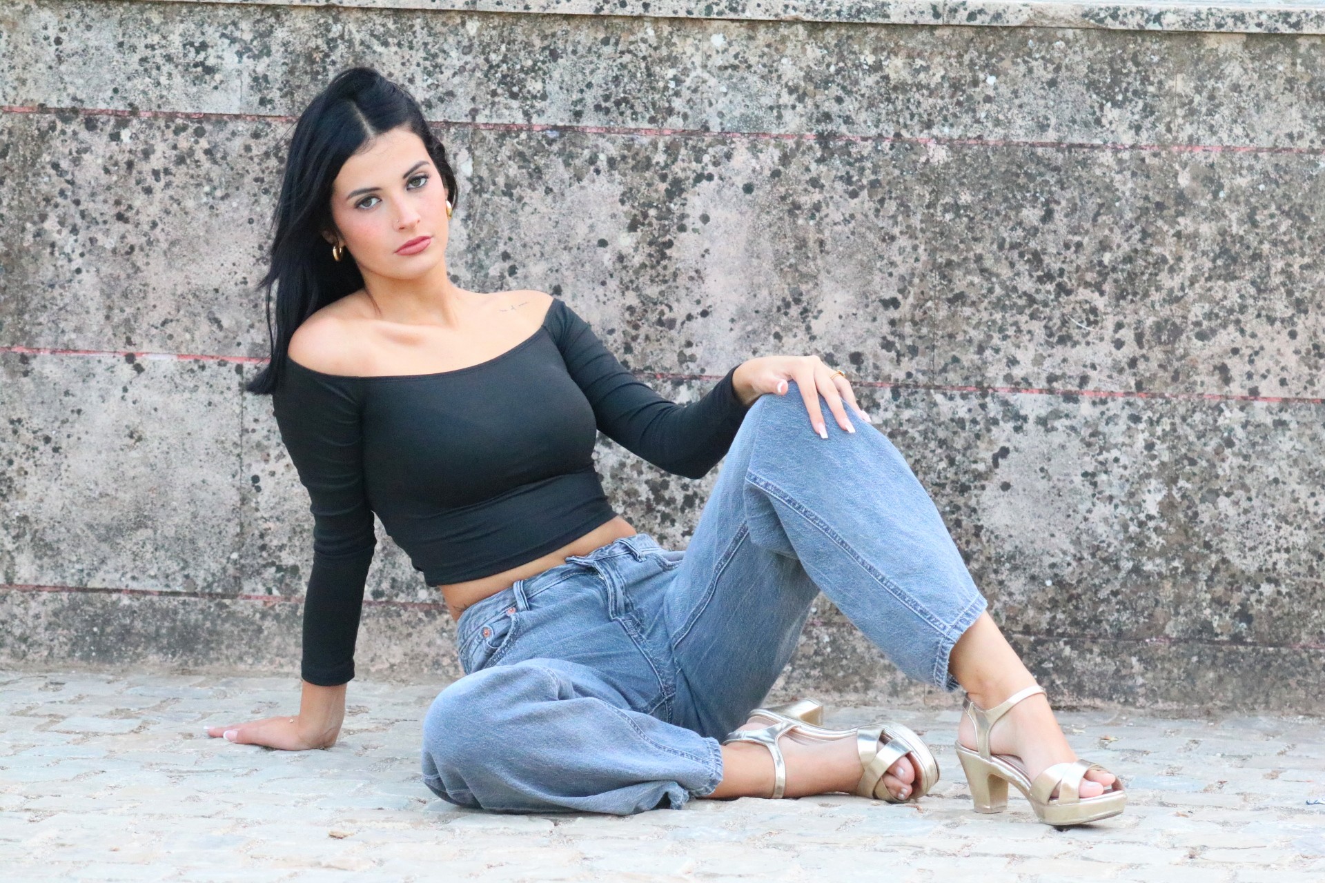 Helena Gutiérrez en una sesión fotográfica.