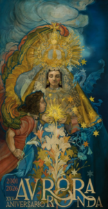 Cartel del XXV Aniversario de la Bendición de Ntra. Sra. de la Aurora. Foto: Hermandad de la Aurora.