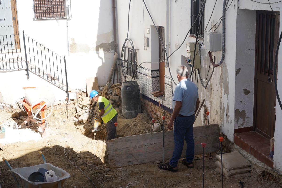 Obras realizadas en la calle Cruz. Foto: José Antonio Gallardo Pérez.