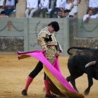 Armando Rojo en uno de sus capotazos.