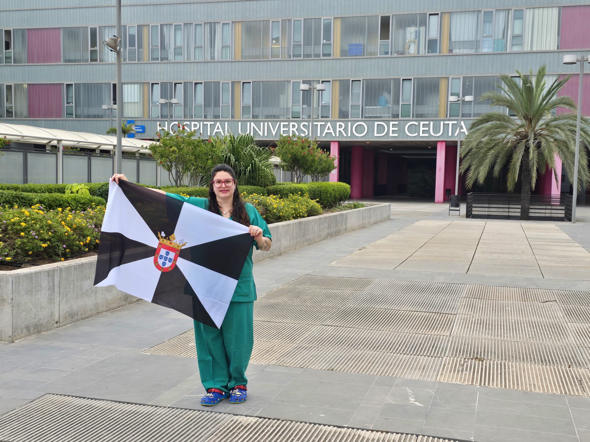 Marta Sánchez Pérez en el hospital de Ceuta.