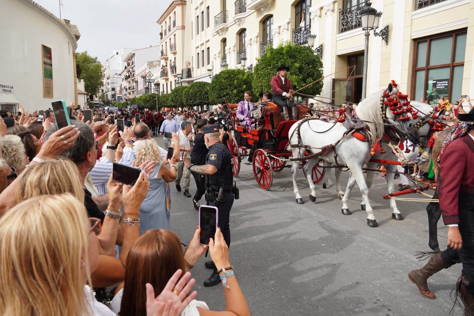 Imagen de los carruajes del sábado de feria.