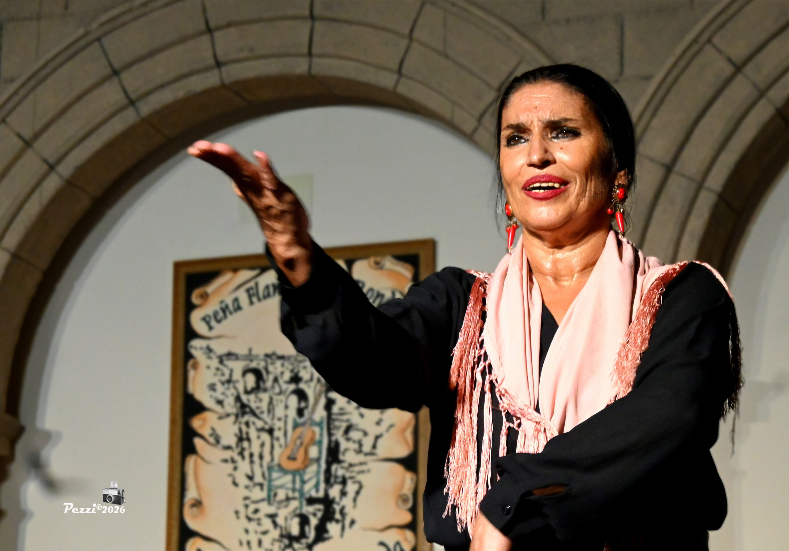 Luisa Chicano en la Peña Flamenca de Ronda. Foto Pezzi.