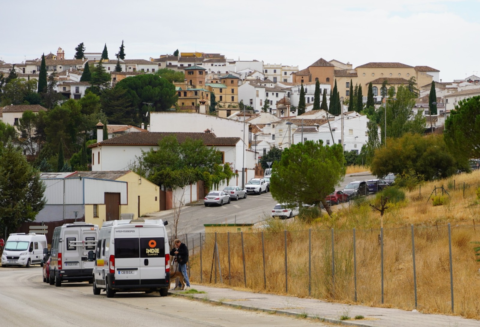 Zona del nuevo aparcamiento gratuito en la barriada de Padre Jesús.